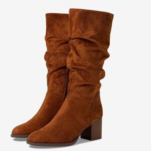 Kenneth Cole Reaction Sonia Slouch Boots Cognac Brown Size 11 NWOT
